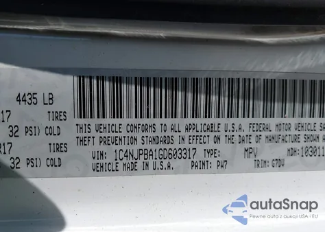 2016 Jeep Patriot Sport Se from USA, damaged, VIN 1C4NJPBA1GD603317